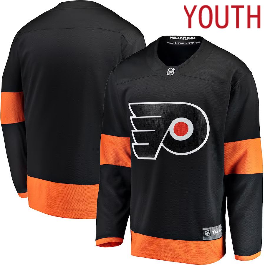 Youth Philadelphia Flyers Fanatics Branded Black Alternate Breakaway NHL Jersey->customized nhl jersey->Custom Jersey